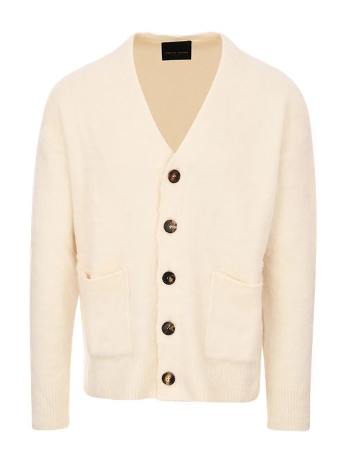 Cardigan Roberto Collina Grigio Cemento Roberto Collina | 253M4531002 BIANCO